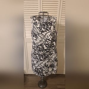 AGB Black and White Sheath Dress Size 14